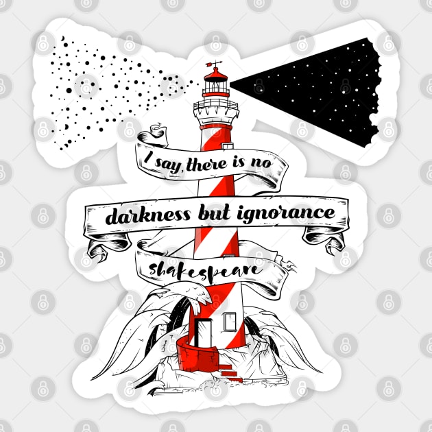 Shakespeare Quote Darkness Sticker by mailboxdisco